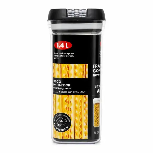 [537932] FRASCO CONTENEDOR HERMETICO TAPA NEGRA 1.4LTS ( 8625 )