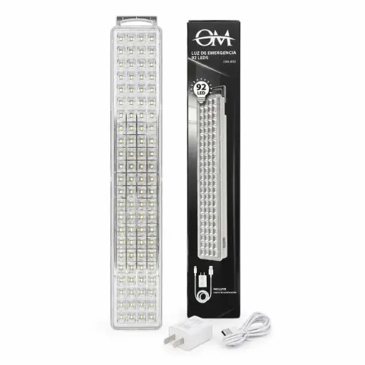 [537949] LUZ DE EMERGENCIA 92 LED AUTONOMIA MAXIMA 8HS E/ CJ ( OM892 )
