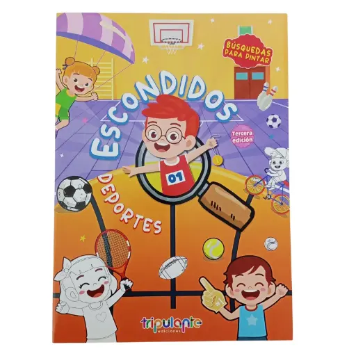 [538037] LIBRO P/ COLOREAR COLECCION ESCONDIDOS DEPORTES ( 8981-07-9 )