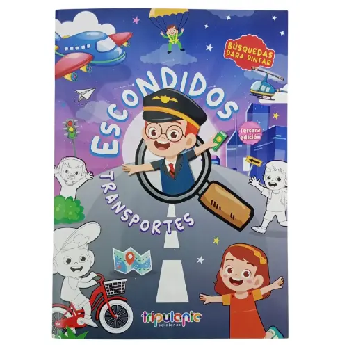 [538038] LIBRO P/ COLOREAR COLECCION ESCONDIDOS TRANSPORTES ( 8981-05-5 )