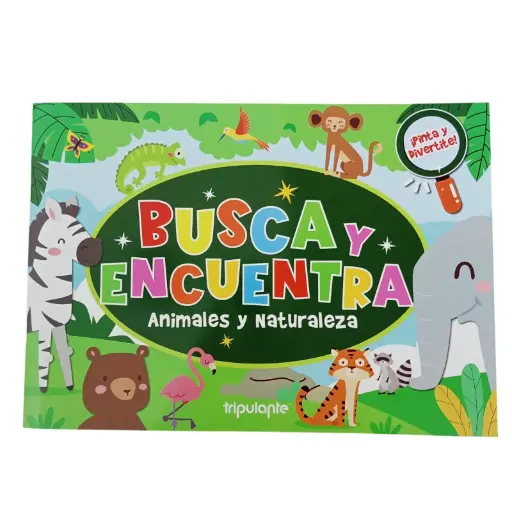 [538044] LIBRO P/ COLOREAR COLECCION BUSCA Y ENCUENTRA ANIMALES Y NATURALEZA ( 6748-26-3 )