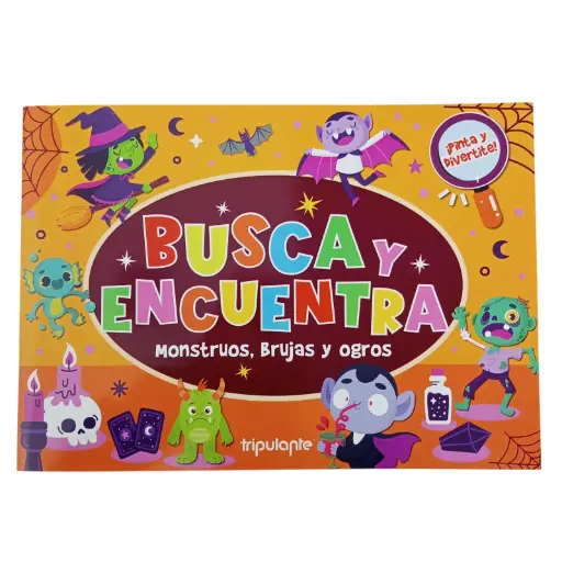 [538045] LIBRO P/ COLOREAR COLECCION BUSCA Y ENCUENTRA MONSTRUOS BRUJAS Y OGROS ( 6748-27-0 )