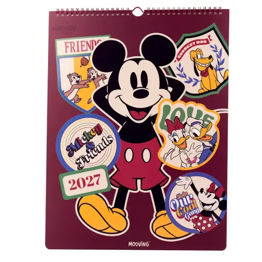 [538376] CALENDARIO MICKEY & FRIENDS 2027 C/ STICKERS 30 X 40CM ( 1419253 )