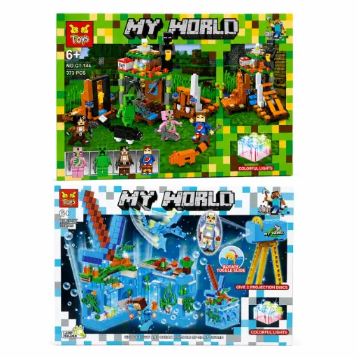 [538479] BLOQUES ENCASTRABLES TIPO LEGO MINECRAFT X373 C/ LUZ ( GT-144 / GT-110 )