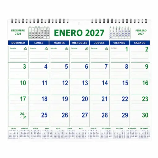 [539151] CALENDARIO ORGANIZADOR 2027 34 X 22CM ( AG-1 )