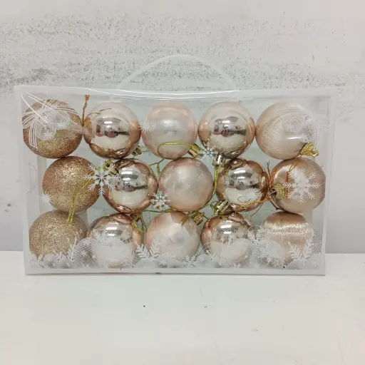 [539189] BOLA NAVIDEÑA DORADA 5CM X15 E/ CJ ( NS368986 )