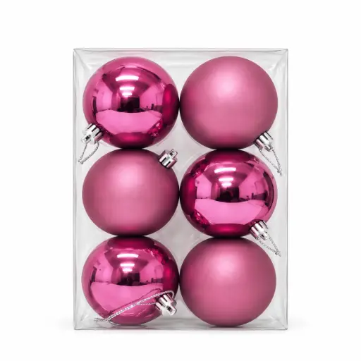 [539190] BOLA NAVIDEÑA 8CM X6 E/ CJ ( NS442557 )