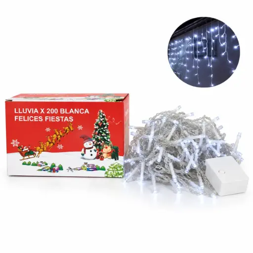 [539372] LUCES LED LLUVIA BLANCA X200 E/ CJ ( POL-29 )