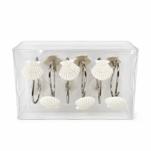 [539441] GANCHO METAL P/ CORTINA DE BAÑO OSTRA BLANCO ( E0054BL )