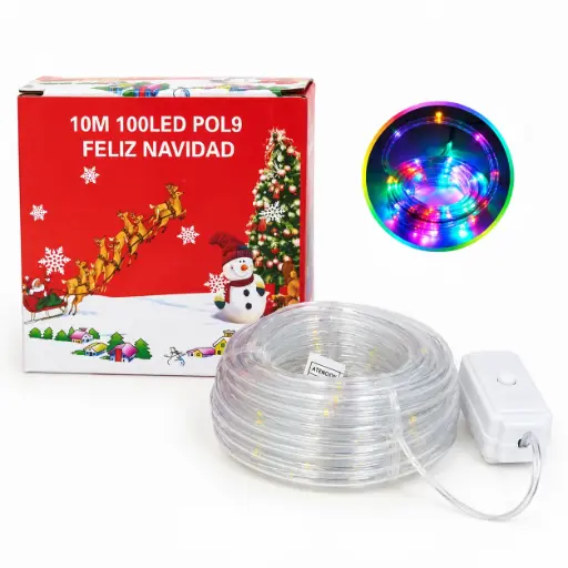 [539452] LUCES LED MANGUERA FINA MULTICOLOR X100 X 10MTS E/ CJ ( POL-9 )