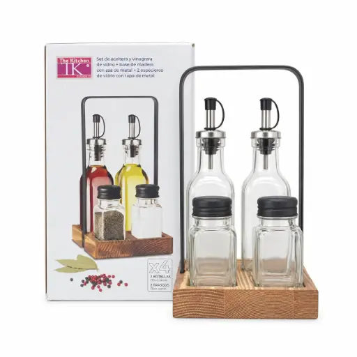 [540248] SET ESPECIERO C/ ACEITERA Y VINAGRERA X4 E/ CJ ( N11537 )
