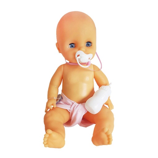 [114729] BEBE C/ PAÑAL CHUPETE Y MAMADERA YOLY-BELL E/BO ( 220 )