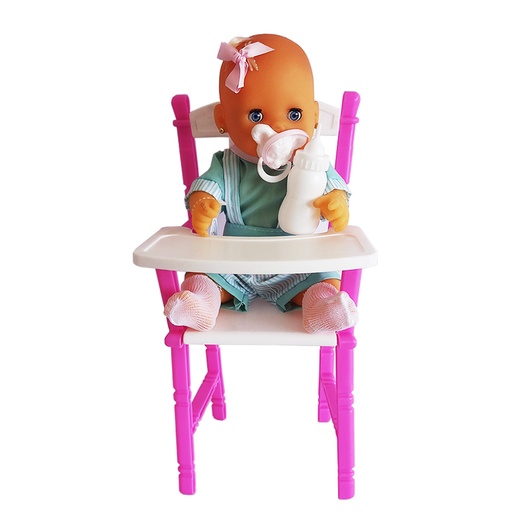 [120889] BEBE C/ SILLA DE COMER CHUPETE Y MAMADERA E/BO ( 138 )