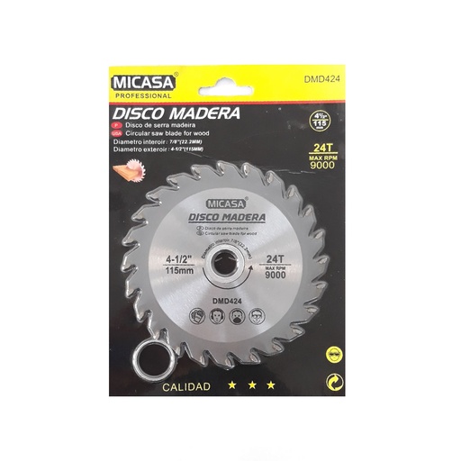 [121538] DISCO P/ MADERA 4 1/2" 115 MM 24T