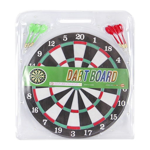 [122660] TIRO AL BLANCO C/ 6 DARDOS Y BORDE METAL 37CM e/Bl