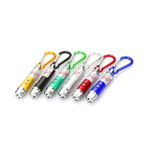 [127731] PUNTERO LASER + LED + DETECTOR BILLETES C/ MOSQUETON ( NC6240 / LR44 / MA8154 )