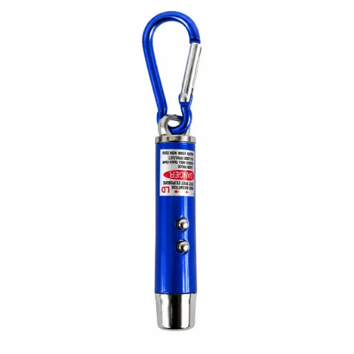 [127731] PUNTERO LASER LED C/ DETECTOR BILLETES Y MOSQUETON ( NC6240 / LR44 / MA8154 )