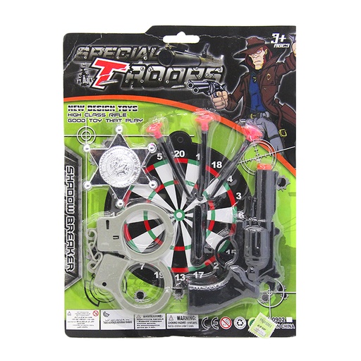 [129502] SET DE POLICIA C/ ACCESORIOS X7 E/ BL ( 0902B2 )