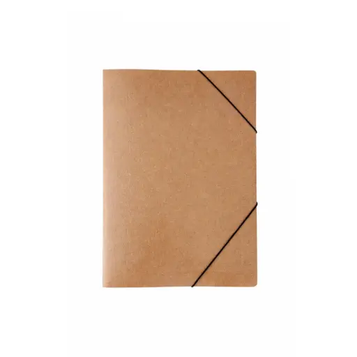 [133924] CARPETA OFICIO 3 SOLAPAS PLASTIFICADA C/ ELASTICO MARRON 