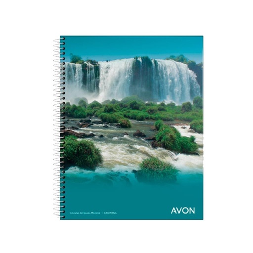 [135728] &CUADERNO AVON 16x21CM C/ ESPIRAL x 46HJS RAYADO (220)