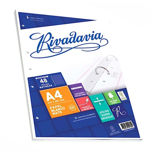 [135970] REPUESTO RIVADAVIA A4 X48 HJS RAYADO E/BO