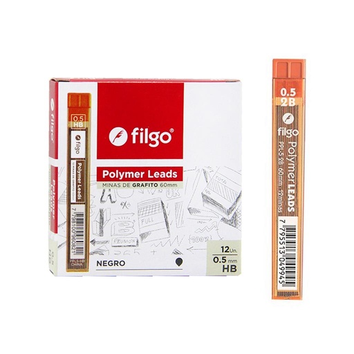 [137620] MINAS FILGO POLYMER 0.5MM HB X12 E/CJ ( PPL-5-HB )