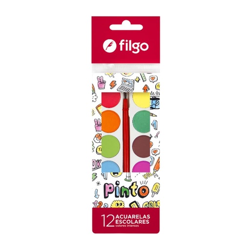 [137939] ACUARELAS ESCOLARES FILGO x12 e/Bo ( AC-E12-SUR )