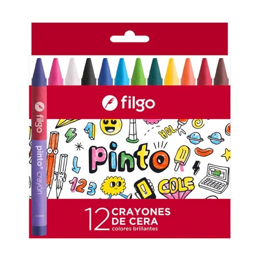 [137972] CRAYONES CERA FILGO PINTO X12 E/CJ ( WXC-12 )