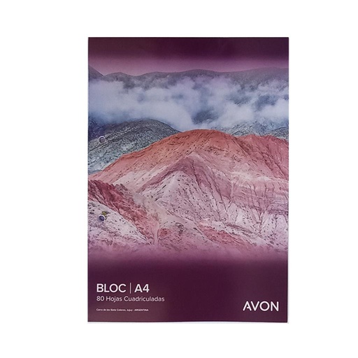 [138060] &BLOCK AVON A4 x 80HJS CUADRICULADO (5126)