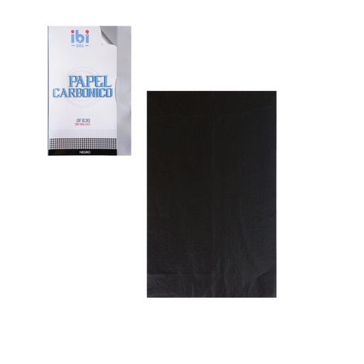 [138863] PAPEL CARBONICO NEGRO OFICIO IBI