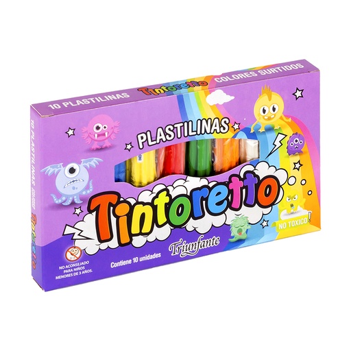 [140018] PLASTILINA TINTORETTO 20GRS SURTIDA X10 E/ CJ