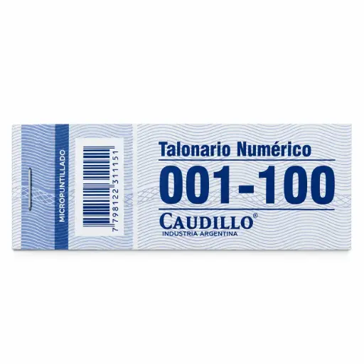 [140887] TALONARIO NUMEROS DEL 1 AL 100 ( 233 )