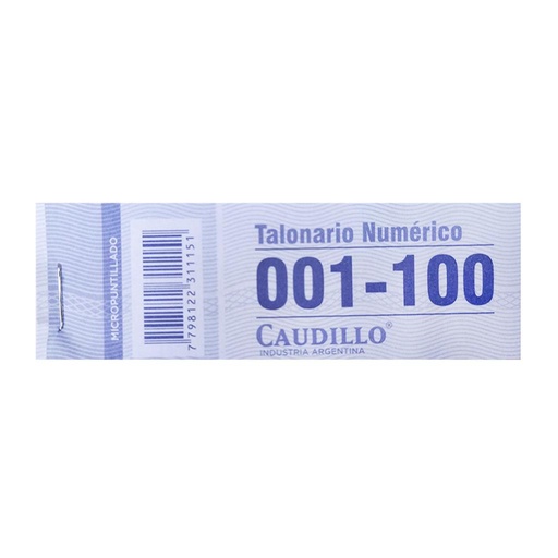 [140887] TALONARIO NUMEROS DEL 1 AL 100 ( 233 )