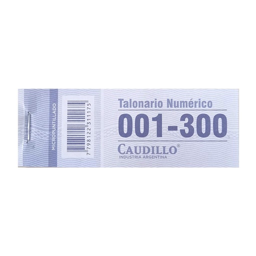 [140898] TALONARIO NUMEROS DEL 1 AL 300 ( 235 )