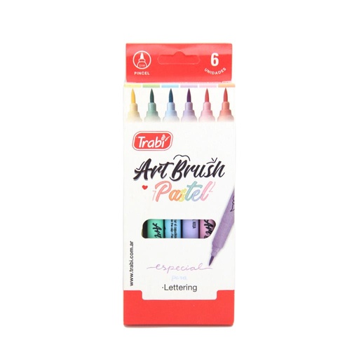 [147817] MARCADOR TRABI ART BRUSH PASTEL X6 E/CJ
