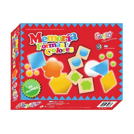 [151183] JUEGO DE MEMORIA FORMAS Y COLORES DE MADERA E/CJ (MES-MEM-6)
