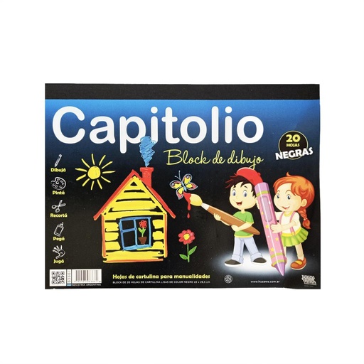 [164977] BLOCK DE DIBUJO N°5 NEGRO 20HJS CAPITOLIO ( 6366 )