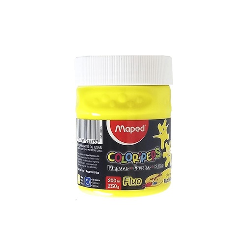 [165538] TEMPERA MAPED POTE 200ML AMARILLO FLUO ( 826575 )