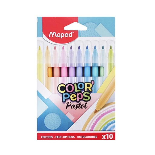 [166539] MARCADOR MAPED PASTEL x10 e/Cj ( 845469 )