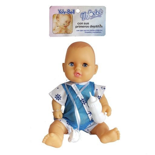 [168112] BEBE C/ MAMADERA PRIMER DIENTE YOLY-BELL E/ BO ( 158 )