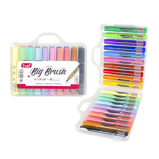 [171423] MARCADORES TRABI BIGRSBRUSH 4.7MM X20 E/ VALIJA