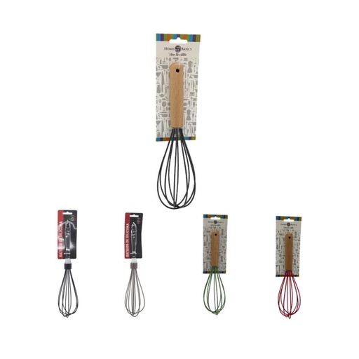 [179838] BATIDOR SILICONA MANGO MADERA PLASTICA 30CM E/CT