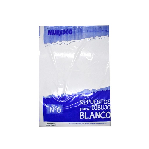 [185107] REPUESTO DE DIBUJO MURESCO N° 6 BLANCO X8HJS