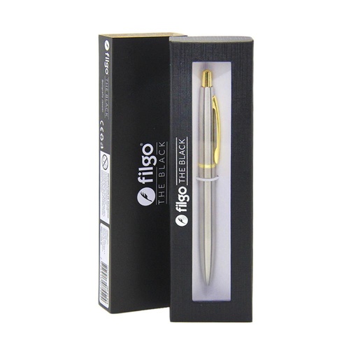 [194754] BOLIGRAFO JASPER THE BLACK PLATA C/ ORO E/CJ (TBF-BP-JSP)