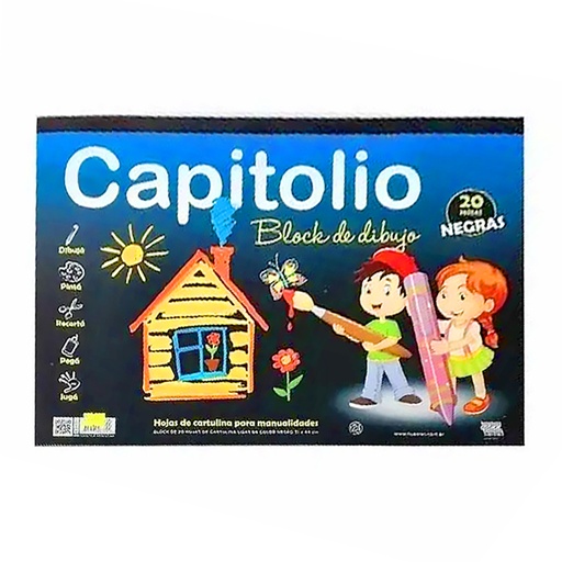 [203818] BLOCK DE DIBUJO N°6 NEGRO CAPITOLIO X 20HJS ( 6369 )